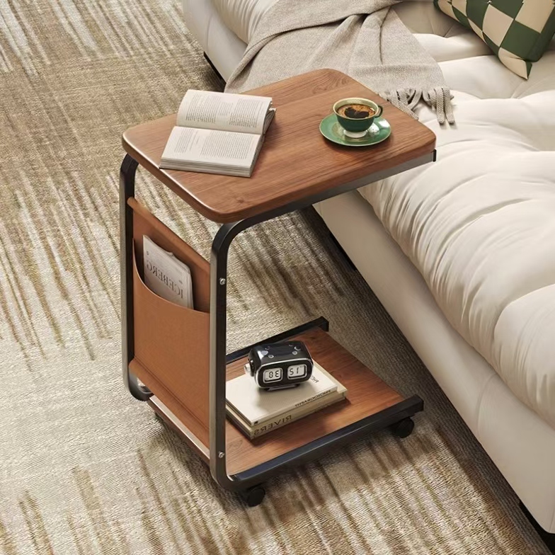 沙发滑轮边几可移动客厅小茶几迷你角几家用卧室床头柜置物架桌子