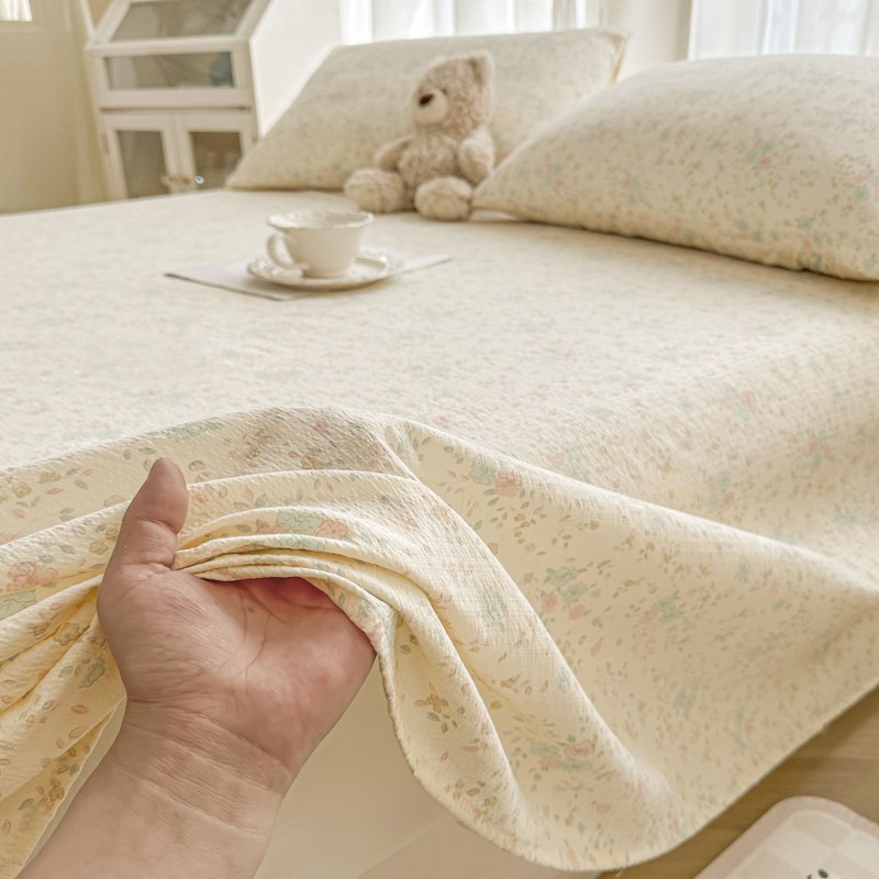 夏季双层纱床单单件2025新款学生宿舍单人a类1.5米被单枕套三件套