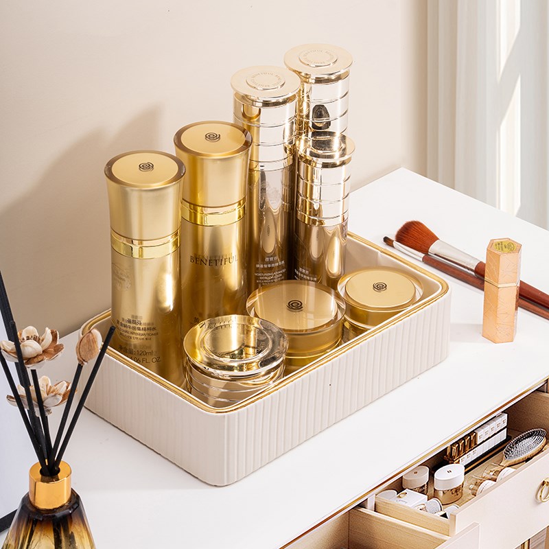 轻奢高级感入户玄关钥匙收纳盒家用客厅茶几置物架桌面杂物整理盒