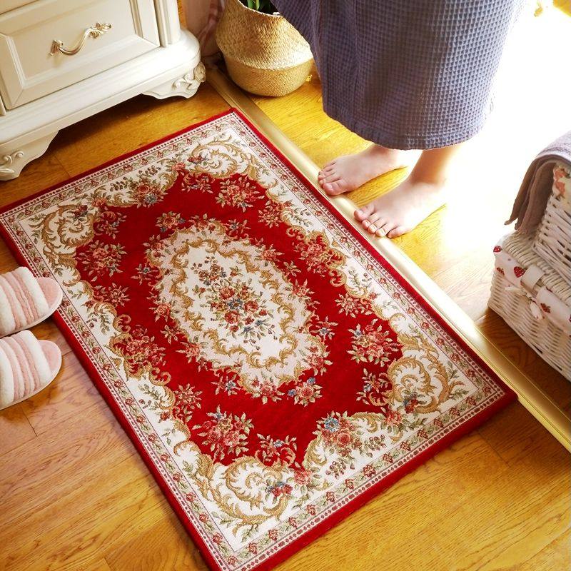 馨采多尼尔欧式提花布艺地垫门厅垫卧室客厅进门防滑脚垫入户门垫