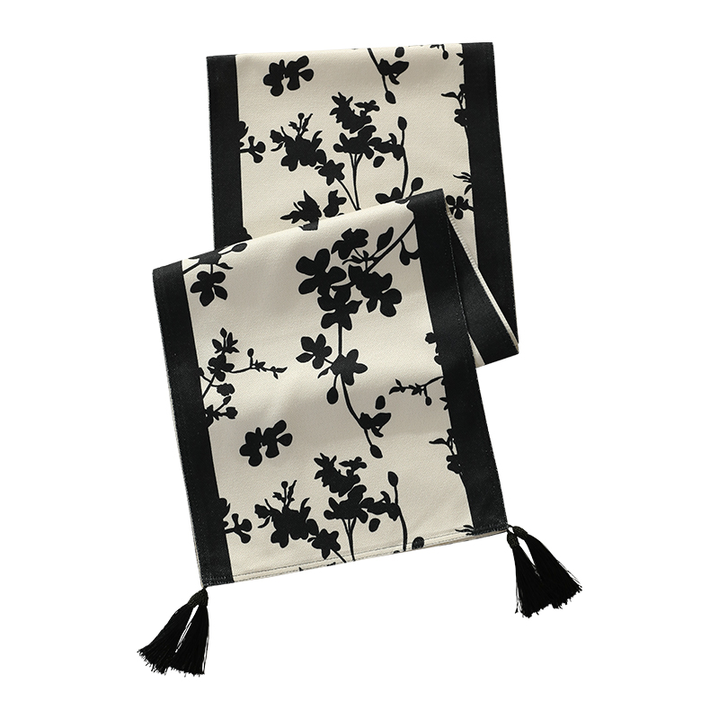 馨生活桌旗美式复古桌布中间长条斗柜盖布防水轻奢高端餐桌旗布