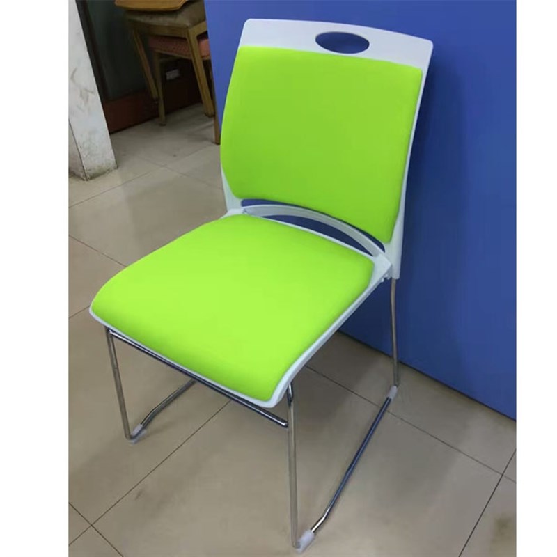 会议椅培训椅简约办公椅职员电脑椅电镀实心管钢筋椅会客洽谈椅子