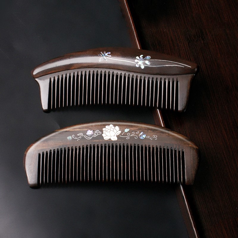 美木兮黑檀木梳子发簪高颜值梳头梳子送女神礼物梳子女士套装