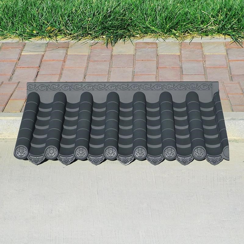 110*60cm中式古建塑料雨搭防水房檐装饰仿小青瓦防晒仿古瓦一体瓦