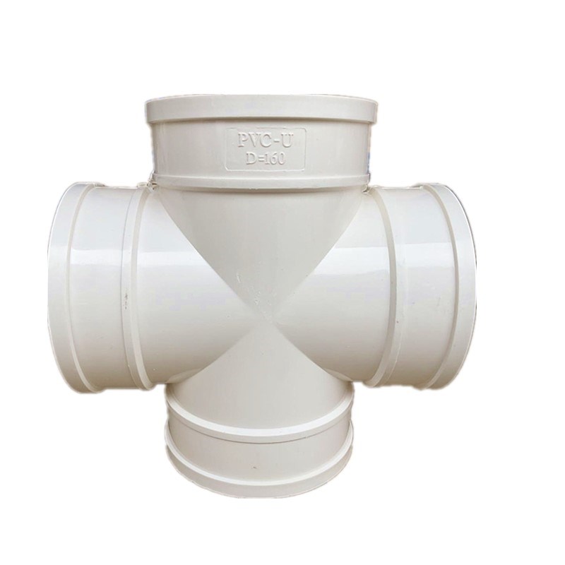 PVC四通160 200 250 315正四通十字四通排风排污315变110四通