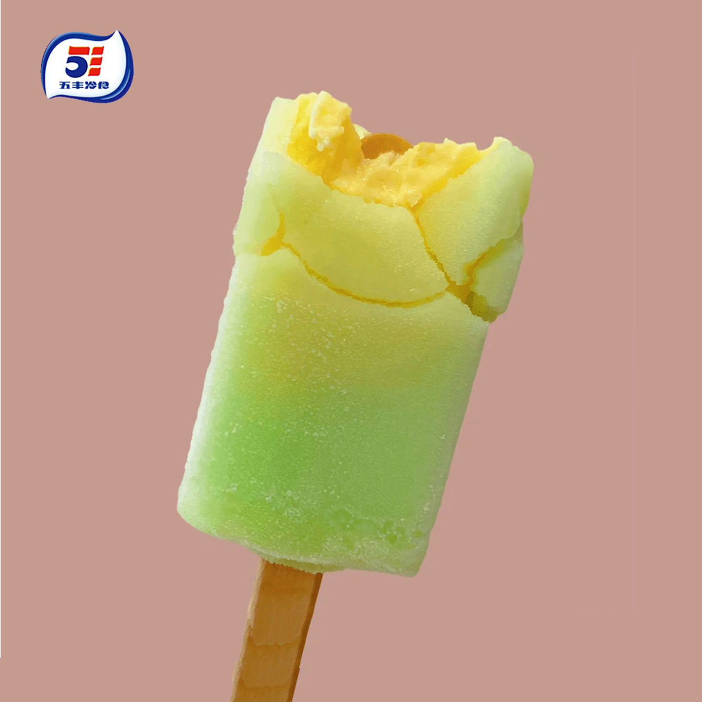 3支五丰爽一族冰脆蜜瓜夹心棒冰