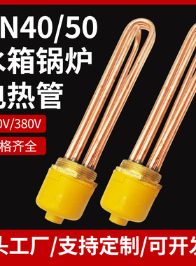 DN4050水箱电热管工业锅炉加热管空气能加热棒220V6KW380V9KW12KW
