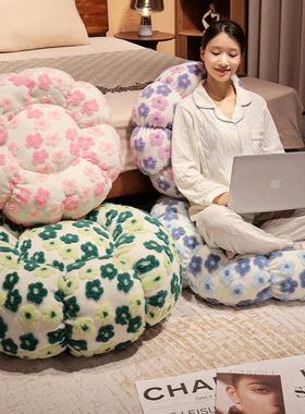 花瓣蒲团坐垫羊羔绒抱枕靠垫沙发靠背飘窗榻榻米地板垫办公椅腰靠