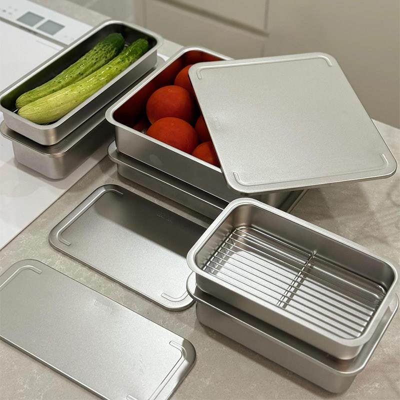 韩国vatya不锈钢料理盒洗菜备菜分类沥水盒食物储存盒带盖保鲜盒,厨房/烹饪用具,料理盒,淘宝优惠券,粉丝福利购,淘宝优惠卷