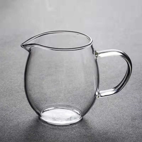 大龙胆公杯加厚高鹏硅玻璃公道杯单层带把透明茶海大号分茶器