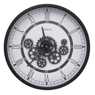装 创意客厅个性 饰铁艺挂钟 复古艺术齿轮钟表 指针壁钟 美式 欧式