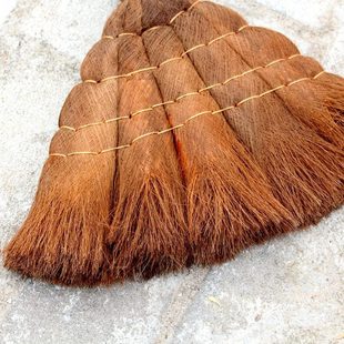 甄选纯手工棕扫把棕笤帚家用鬃毛个棕榈软毛草扫把学校扫地清洁工