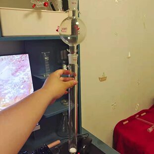 甄选玻璃层析柱大孔树脂过滤柱抽气头储液球砂芯离子交换四氟活塞