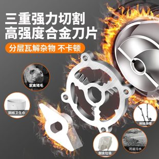甄选污水泵220v切割泵抽粪泥浆排污泵小型家用潜水泵化粪池抽水泵