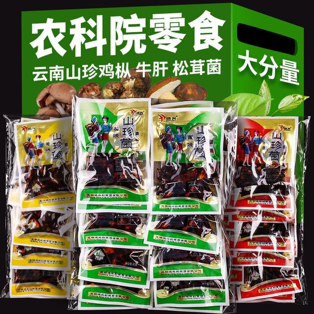 云南菌子零食即食鸡枞菌松茸菌牛肝菌独立小包装菌菇零食下饭菜