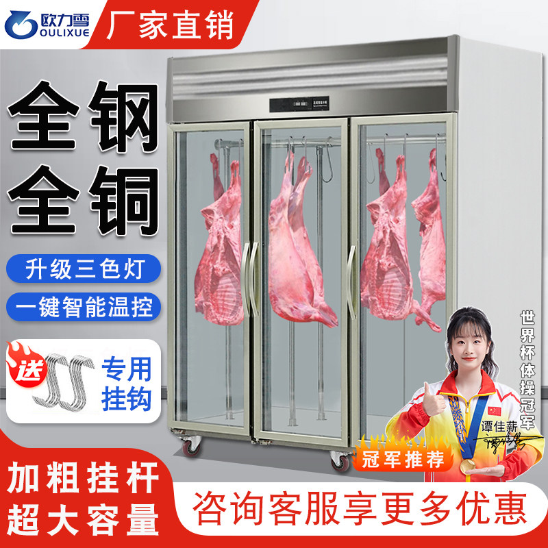 欧力雪挂肉柜商用立式冷柜牛羊肉保鲜冷冻排酸吊肉柜冷藏展示柜
