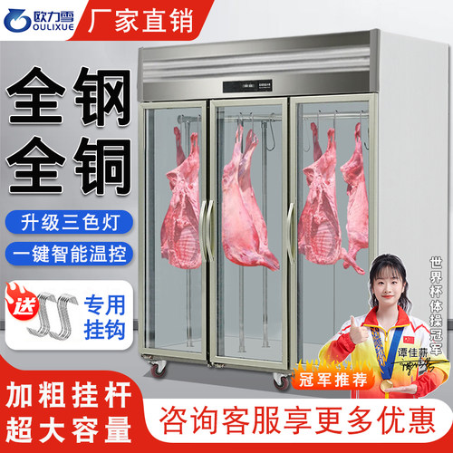 欧力雪挂肉柜商用立式冷柜牛羊肉保鲜冷冻排酸吊肉柜冷藏展示柜