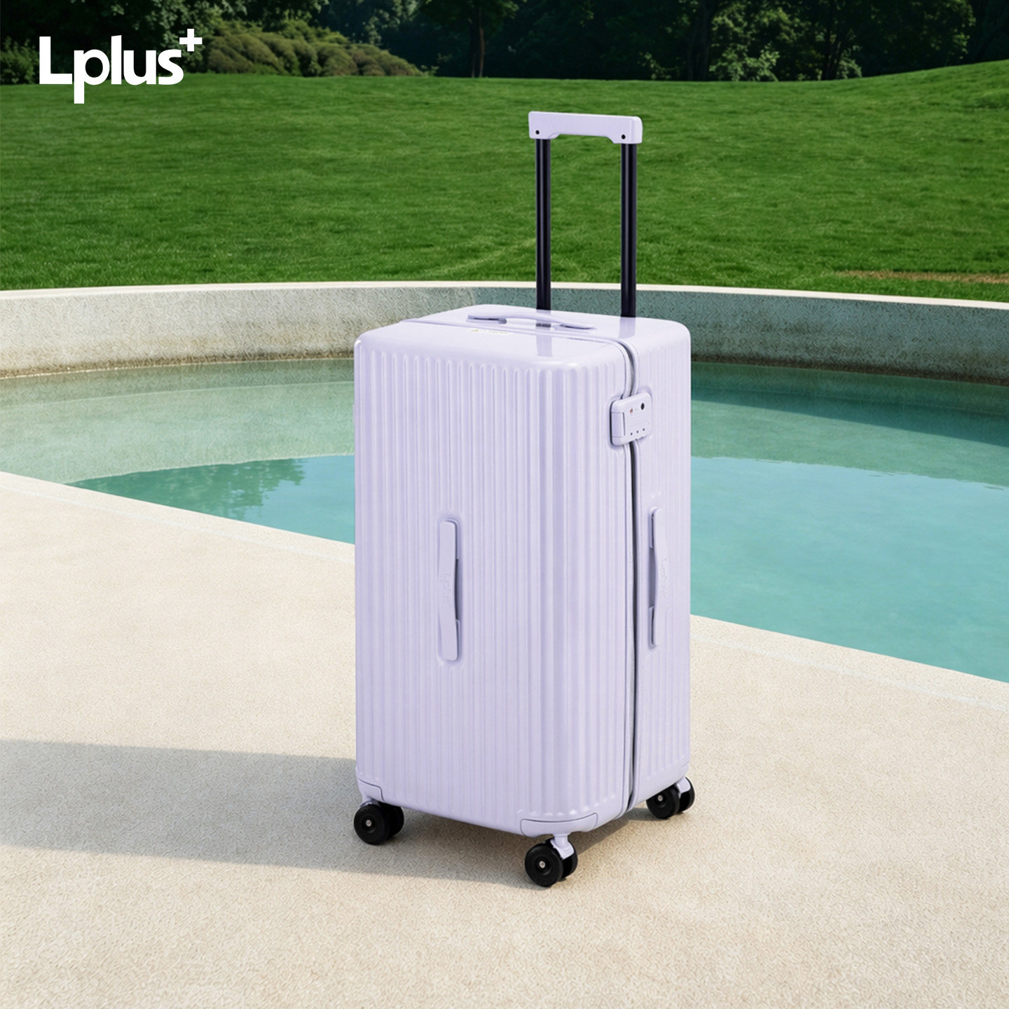 Lplus+多巴胺大容量女PC拉杆箱轻奢大容量静音万向轮密码箱登机