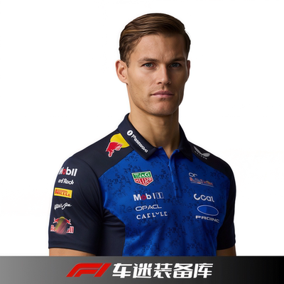 F1红牛车队男维斯塔潘短袖赛车服