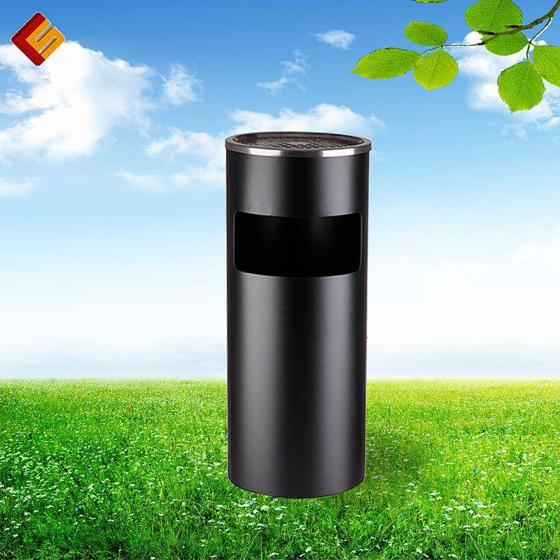 黑色新概念垃圾桶星级酒店大堂电梯口立式垃圾桶写字楼垃圾桶