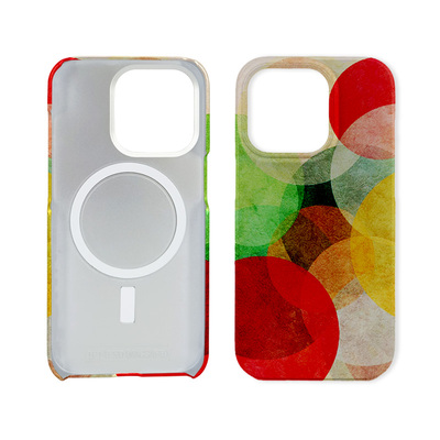 RURAL PC材质 泡影 银色质感磁吸男女防摔款  手机壳  适用苹果16promax/iPhone15promax/14pro/13 原创设计