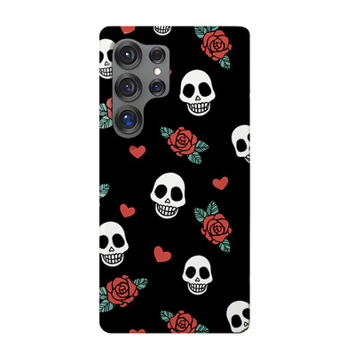 RURAL PC材质 玫瑰骷髅 超薄防摔肤感男女款保护套  手机壳 适用三星Galaxy S25Ultra/S24Ultra/S25+/S23Ultr