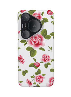 RURAL PC材质  白玫瑰花园磨砂防摔超薄男女款 手机壳 适用华为P80pro+/p80Ultra/P70ultra/mate70pro/mate60