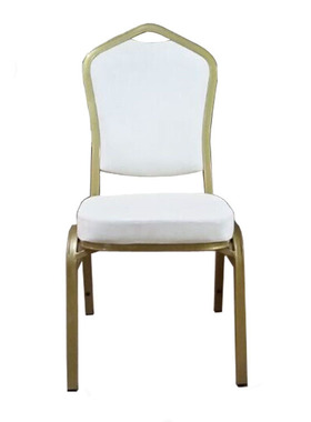 白色宴会椅 HM-A50 轻奢铝脚婚宴椅 酒店包厢床头椅 优雅时尚