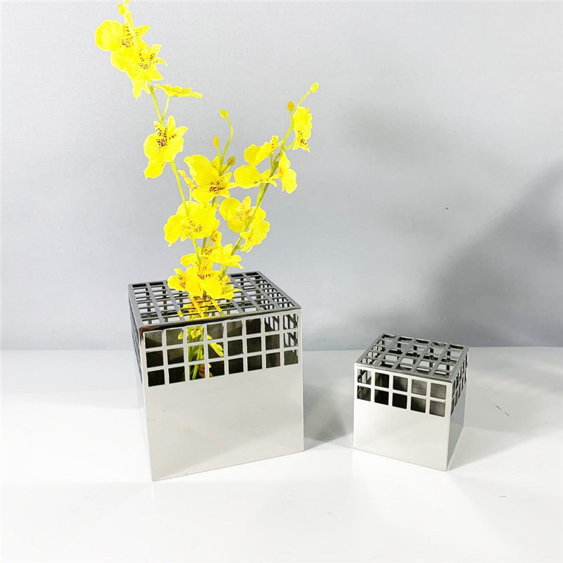 网红北欧式轻奢创意简约方形立体不锈钢插花花瓶花器样板房摆件,鲜花速递/花卉仿真/绿植园艺,其它园艺用品,淘宝优惠券,粉丝福利购,淘宝优惠卷