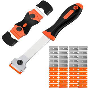 42件套玻璃刮刀加长塑料手柄的陶瓷滚刀刮刀带 40 件刀片清洁刮刀