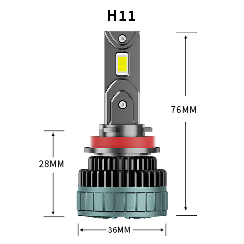 厂家直销V10高亮LED汽车前大灯雾灯880H7H119005远近光前照灯120W