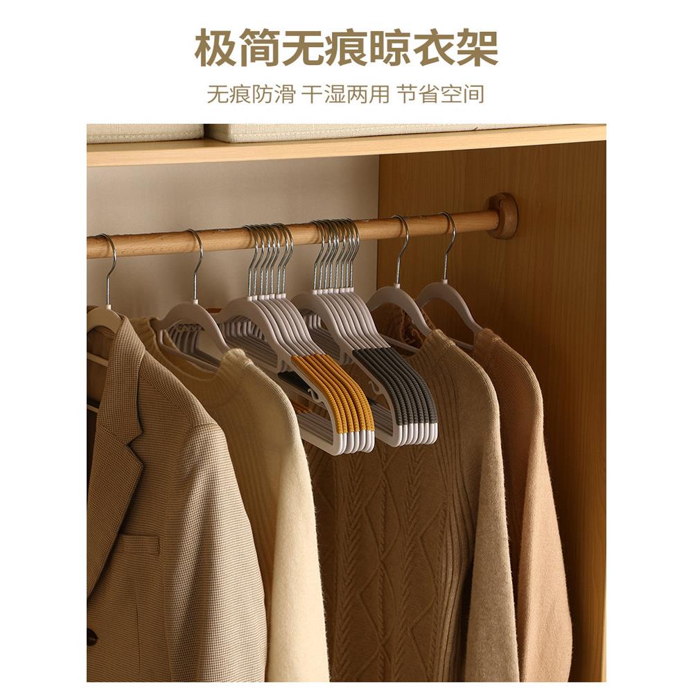 加粗加厚款家用防滑塑料晾衣架多功能干湿两用衣服架子无痕衣挂架
