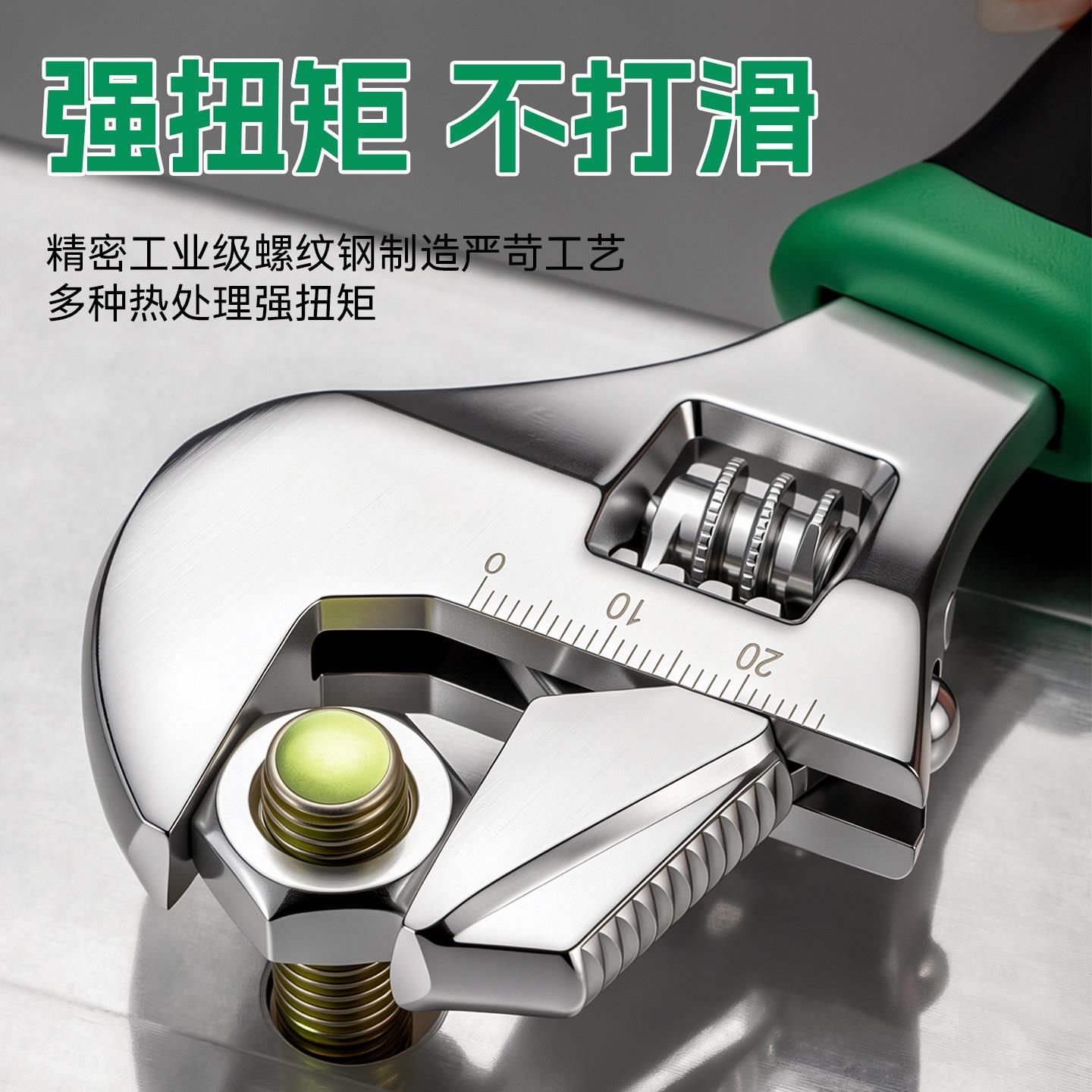 新款便携活动扳手多功能厨卫拆装管活两用工业级小型板子开口维修