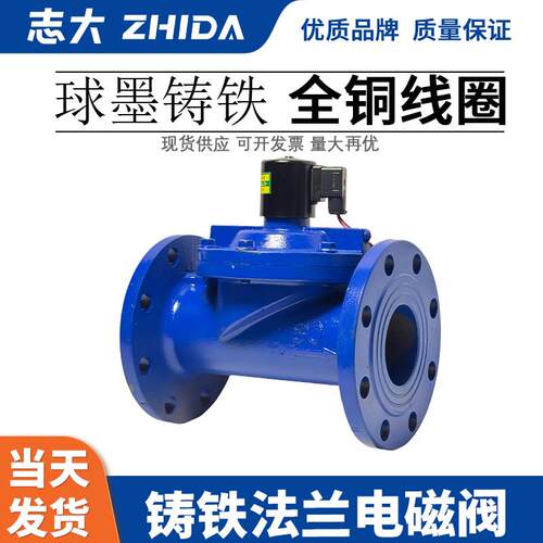 ZCS DF水用铸铁法兰电磁阀常闭DN32 40 50 65 80 100 150 200先导