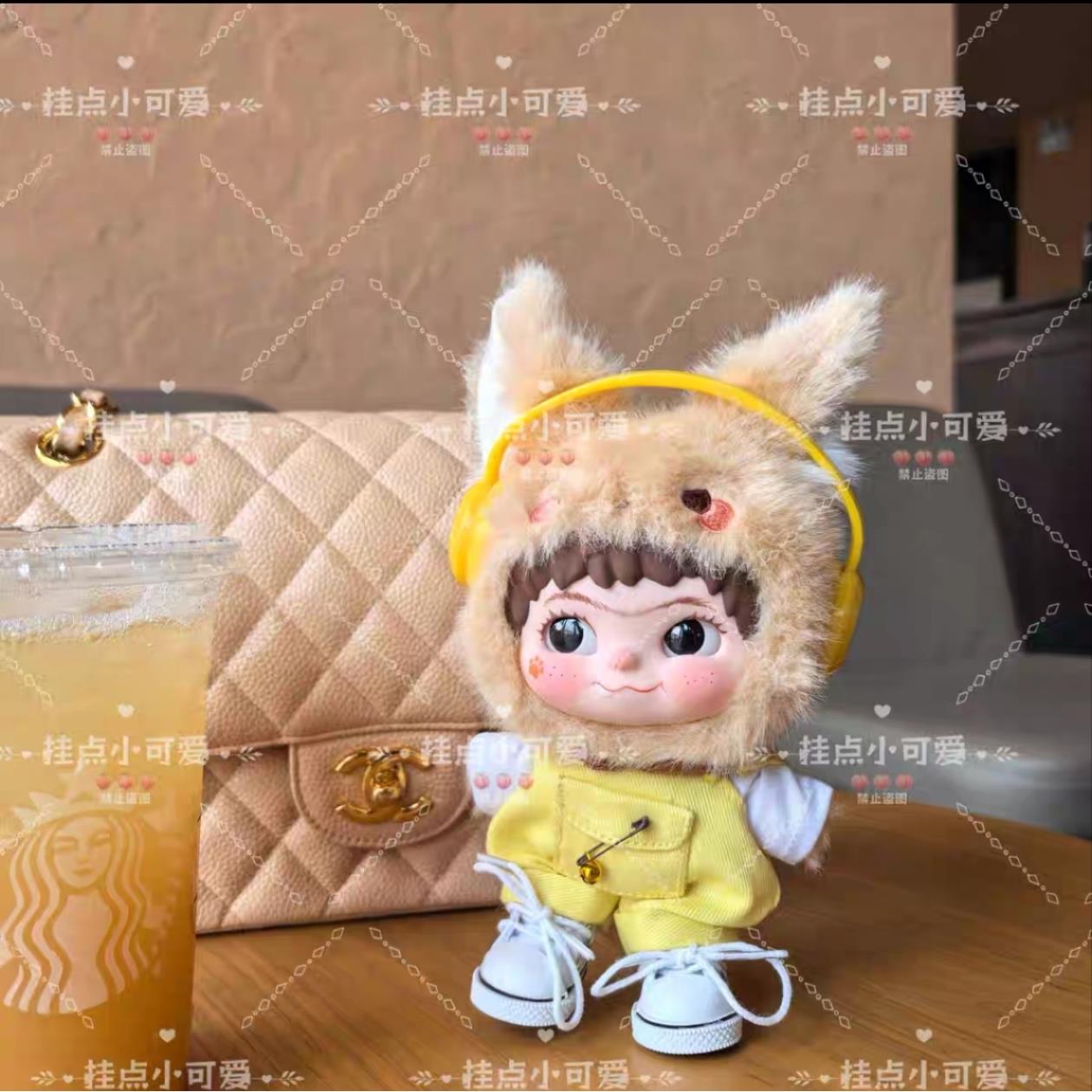 WAKUKU二代娃衣17cm娃衣套装搪胶毛绒盲盒玩偶萌哒狐狐衣服哇库库