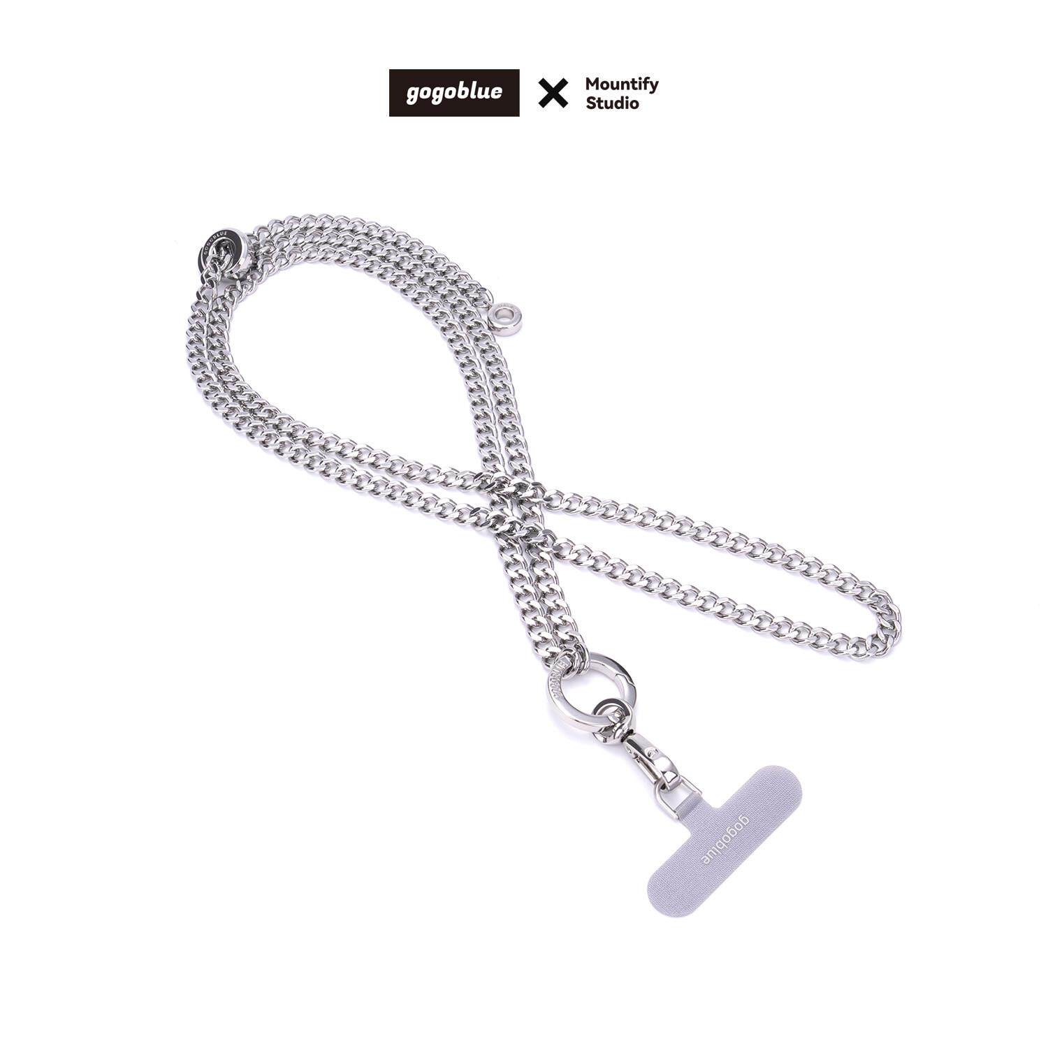 gogoblue 斜挎手机链可调节高级链条防丢背带通用含夹片