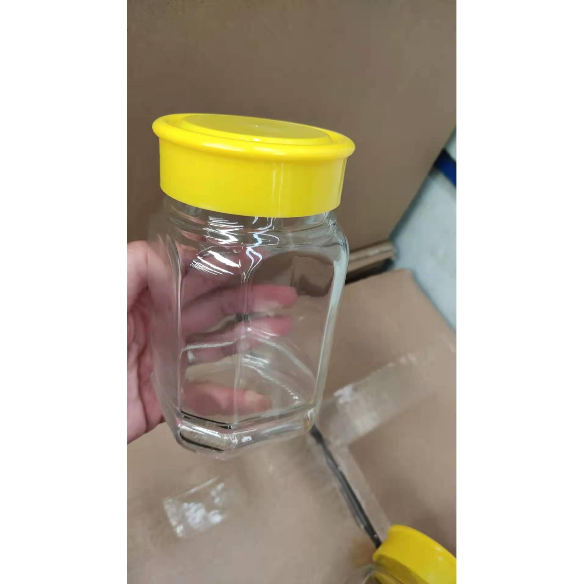 蜂蜜瓶含盖1斤2斤装蜂蜜玻璃瓶大小八角密封罐储物罐整箱包邮