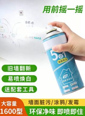墙面自喷漆乳胶漆白色修复去污