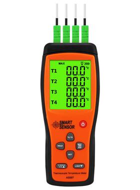 AS887四通道温度计4通道K型热电偶测温仪快速测温