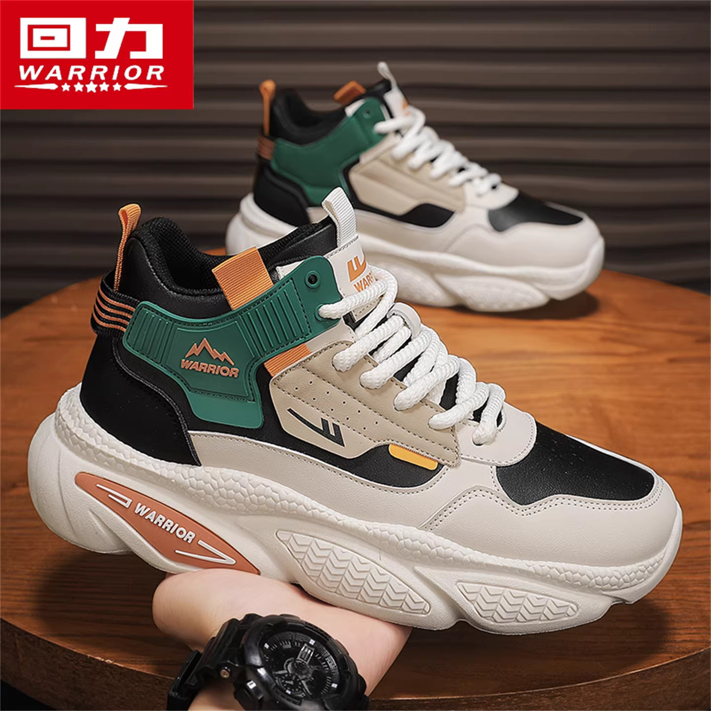 回力爆款男鞋冬季宽脚大头运动鞋男款青少年厚底增高休闲老爹潮鞋,流行男鞋,时尚休闲鞋,淘宝优惠券,粉丝福利购,淘宝优惠卷