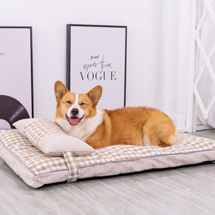 通用柯基法斗窝垫子可拆洗宠物狗狗用品柴犬X金毛中小型 狗窝四季