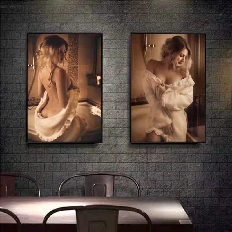 洗浴中心少女画美女包间装饰画会所壁画K酒吧卧室酒店洗手间挂画
