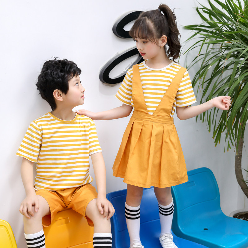 幼儿园园服夏装女背带裙短裤英伦风套装小学校服学院Y士风合唱班
