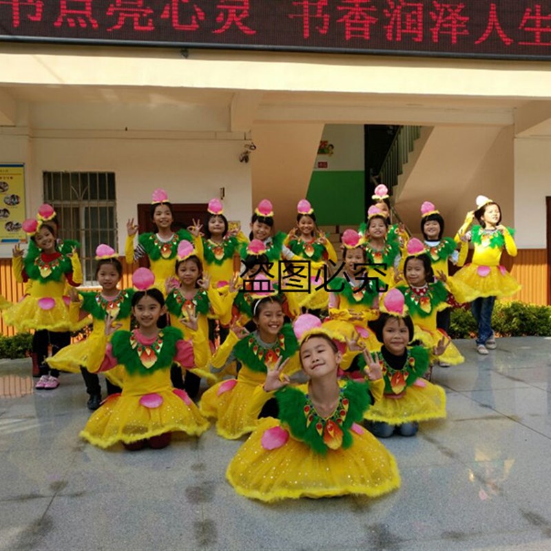 儿童动物c表演服布谷鸟舞蹈服装小鸡小鸟舞蹈演出服连体女童舞蹈