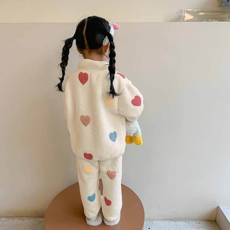 女童睡衣秋冬款i加绒加厚珊瑚绒女孩宝宝法兰绒儿童冬款家居服套,童装/婴儿装/亲子装,家居服套装,淘宝优惠券,粉丝福利购,淘宝优惠卷