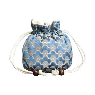 高档织锦束口f抽绳小茶杯收纳布袋文玩手串葫芦包装袋首饰珠宝布