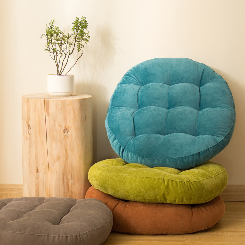 加大加厚毛绒坐垫蒲团垫餐椅垫榻榻米F地板垫办公室电脑椅子软座