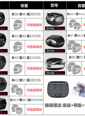 SHAD夏德尾箱29电l动摩托车后备箱36边箱通用三箱SH33/39/40/48/4