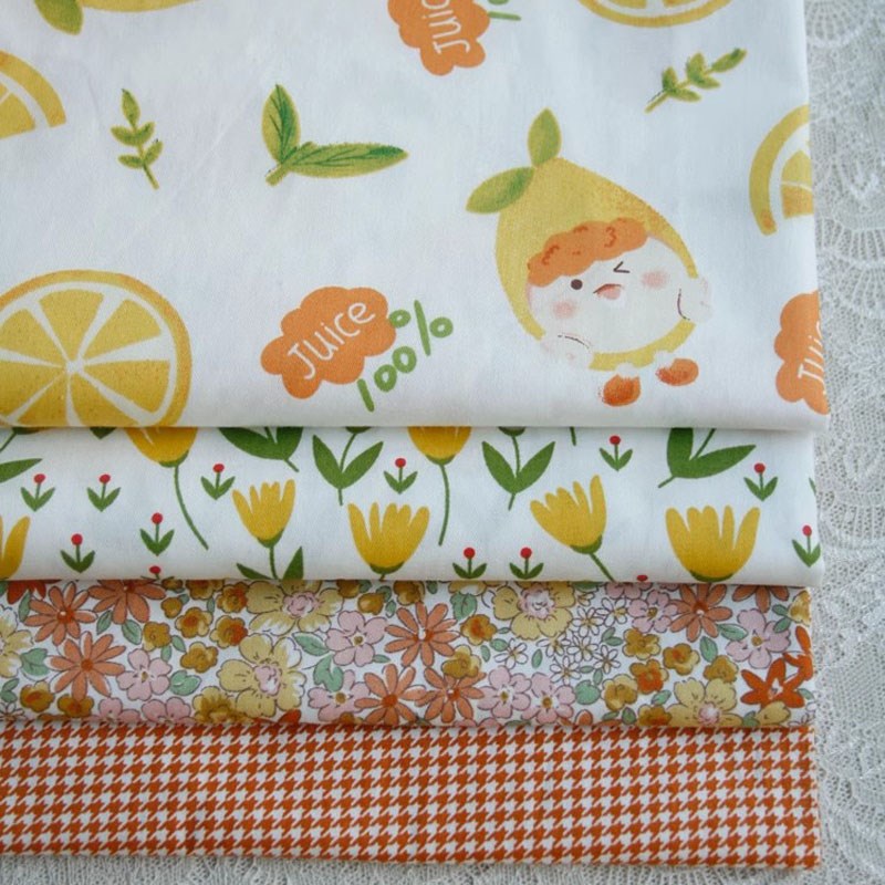 蓝骊布艺 田园碎花n卡通兔子斜纹棉布料连衣裙童装旗袍服装面料di