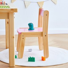 全实木积木桌子儿童多功能玩具z桌游戏桌幼儿园学习二合一益智玩